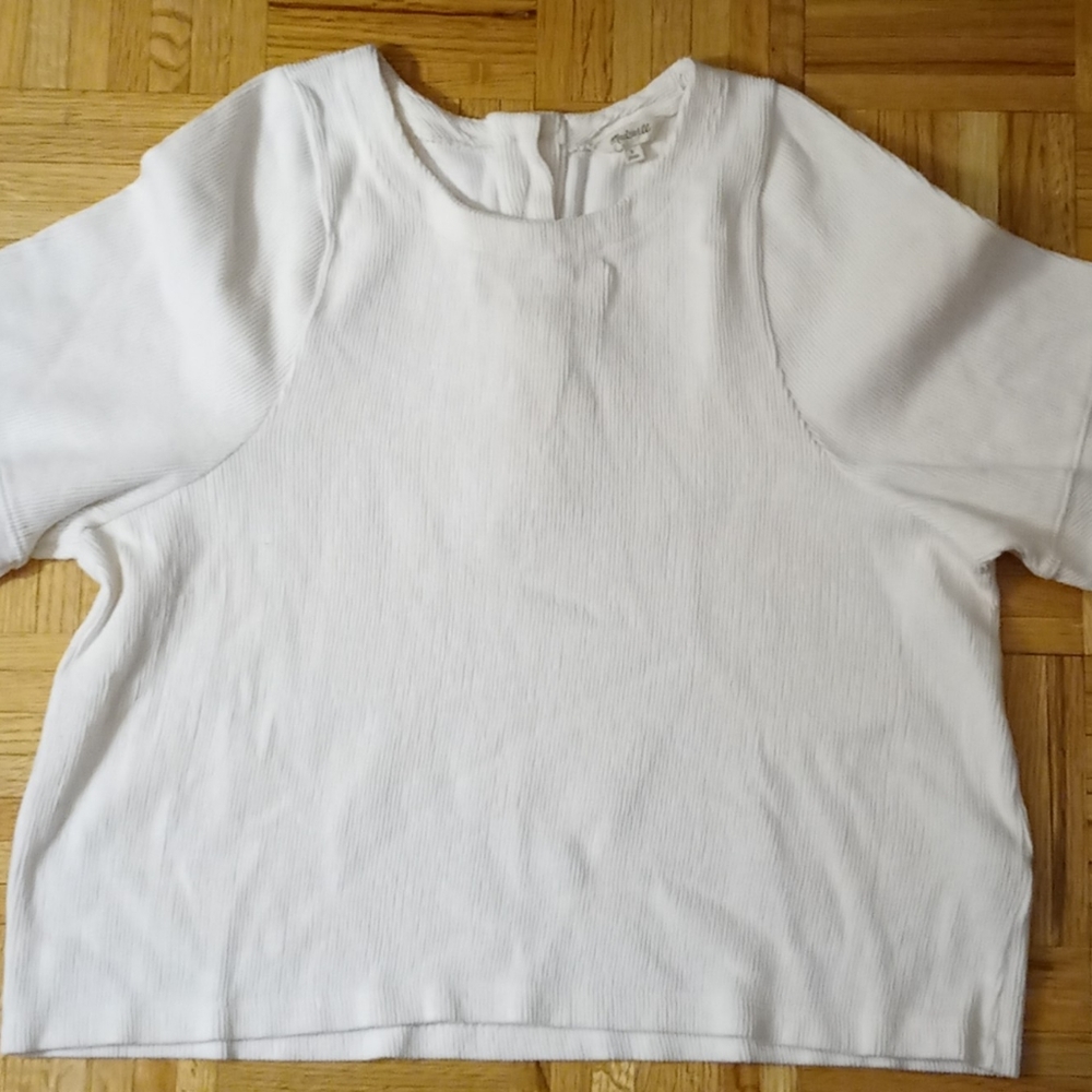 Madewell off-white short sleeve top Size L